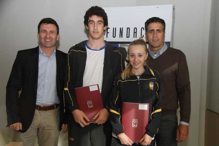 Ana Montoya y Roberto Ruiz de Larramendi en el Campeonato de España de Bádminton Sub17